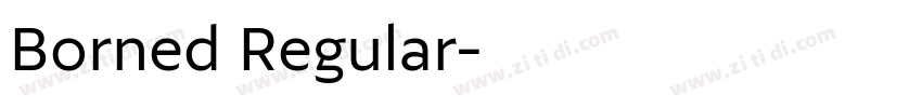 Borned Regular字体转换